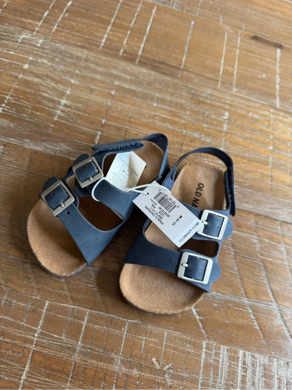 Old Navy Navy Blue Double-Buckle Kids Sandals